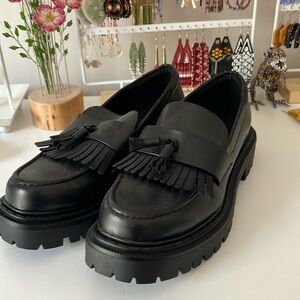 Black Tassel Loafers